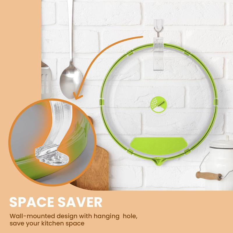 UFORU 2-In-1 Clear Microwave Splatter Cover with Steamer, 10" Food Safe Lid for Reheating/Defrosting, Kitchen Essential Gadget